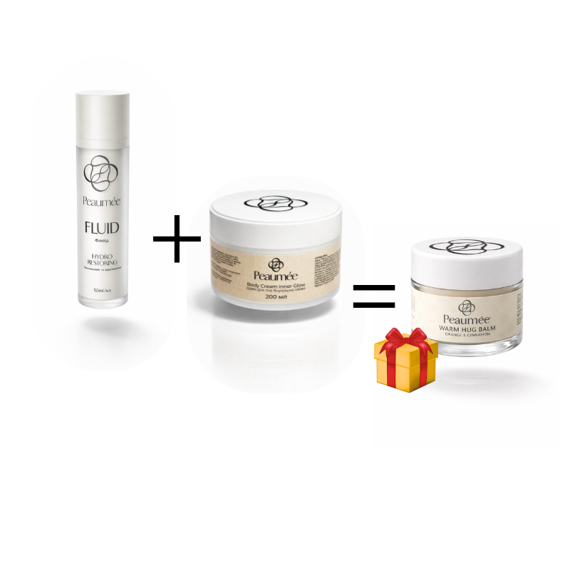 Fluid Hydro Restoring + Body Cream Inner Glow 🎁 У подарунок: Warm Hug Balm Orange & Cinnamon